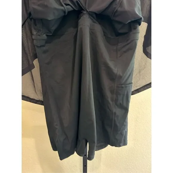 Size L Halara Backless 2-in-1 Side Pocket Contrast Mesh Flowy Mini Slip Dance Ac - Picture 7 of 10